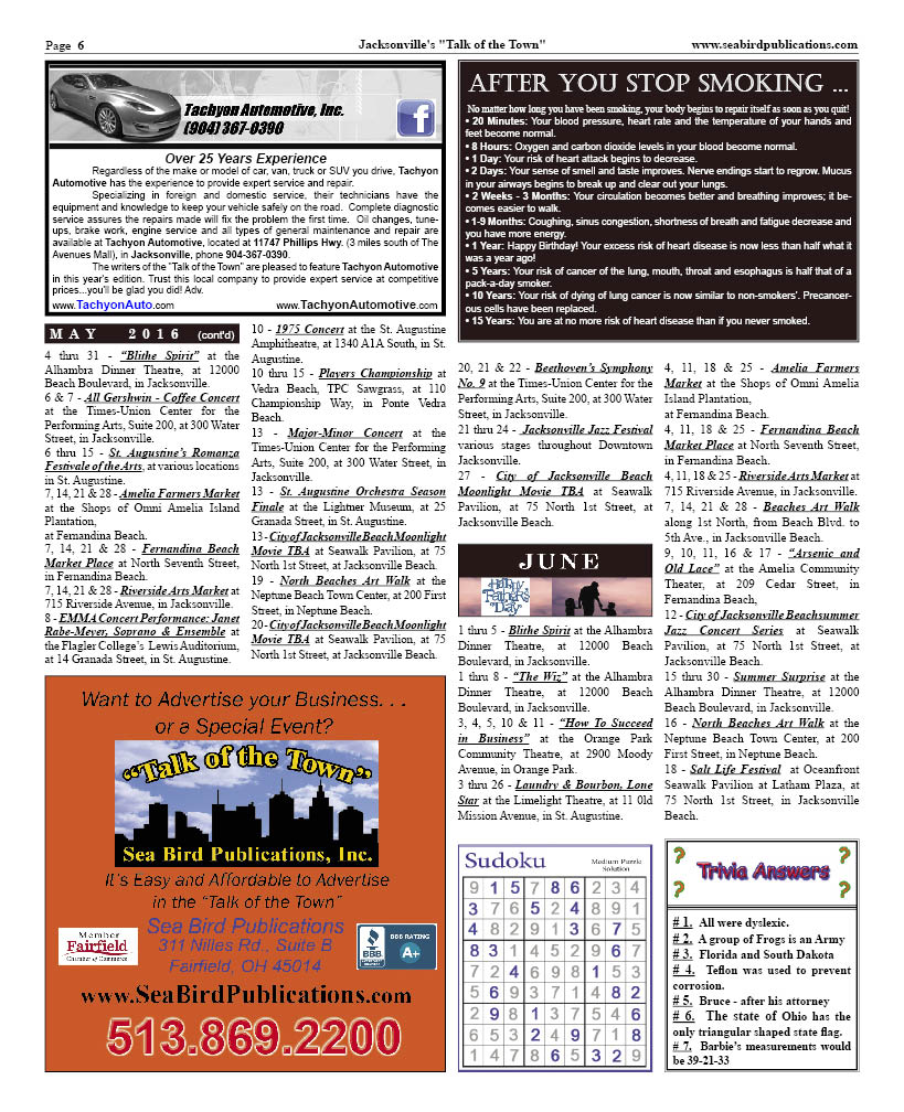 Jacksonville FL Talk of The Town page 6
