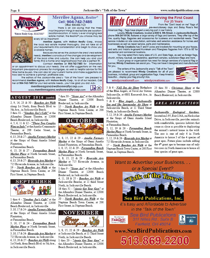 Jacksonville FL Talk of The Town page 8