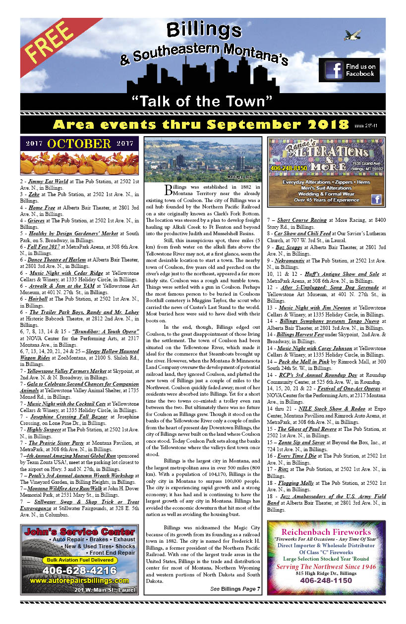 Billings Montana Talk of the Town page 1