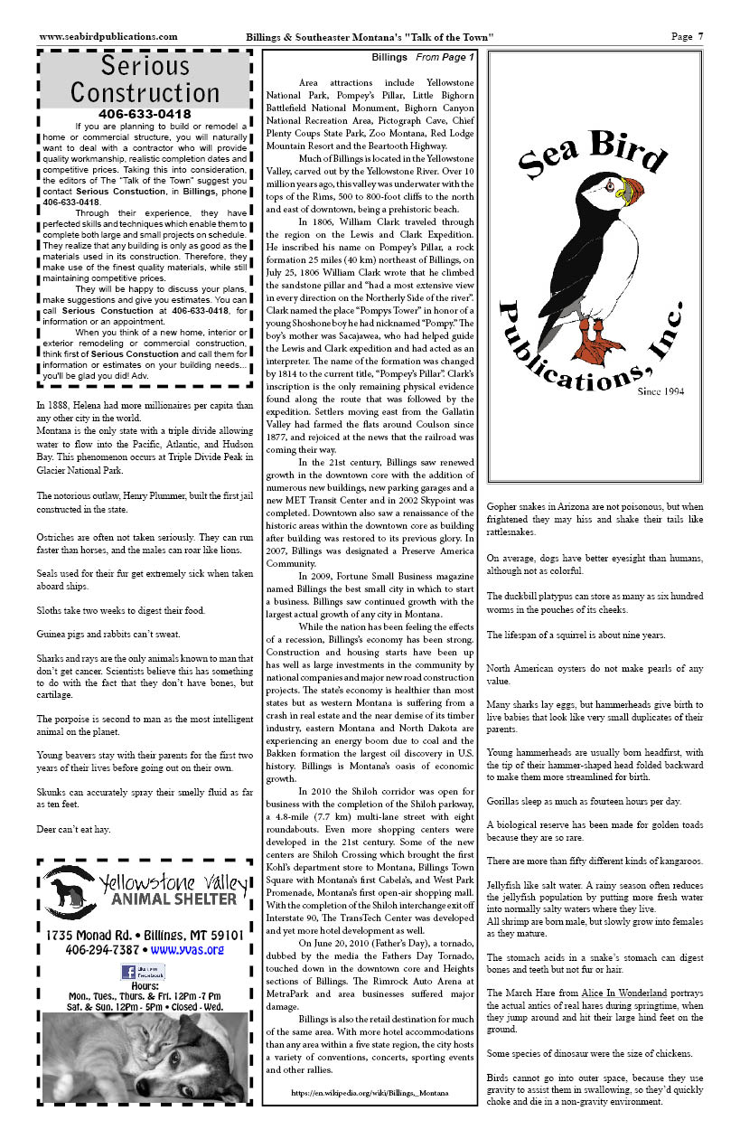 Billings Montana Talk of the Town page 7