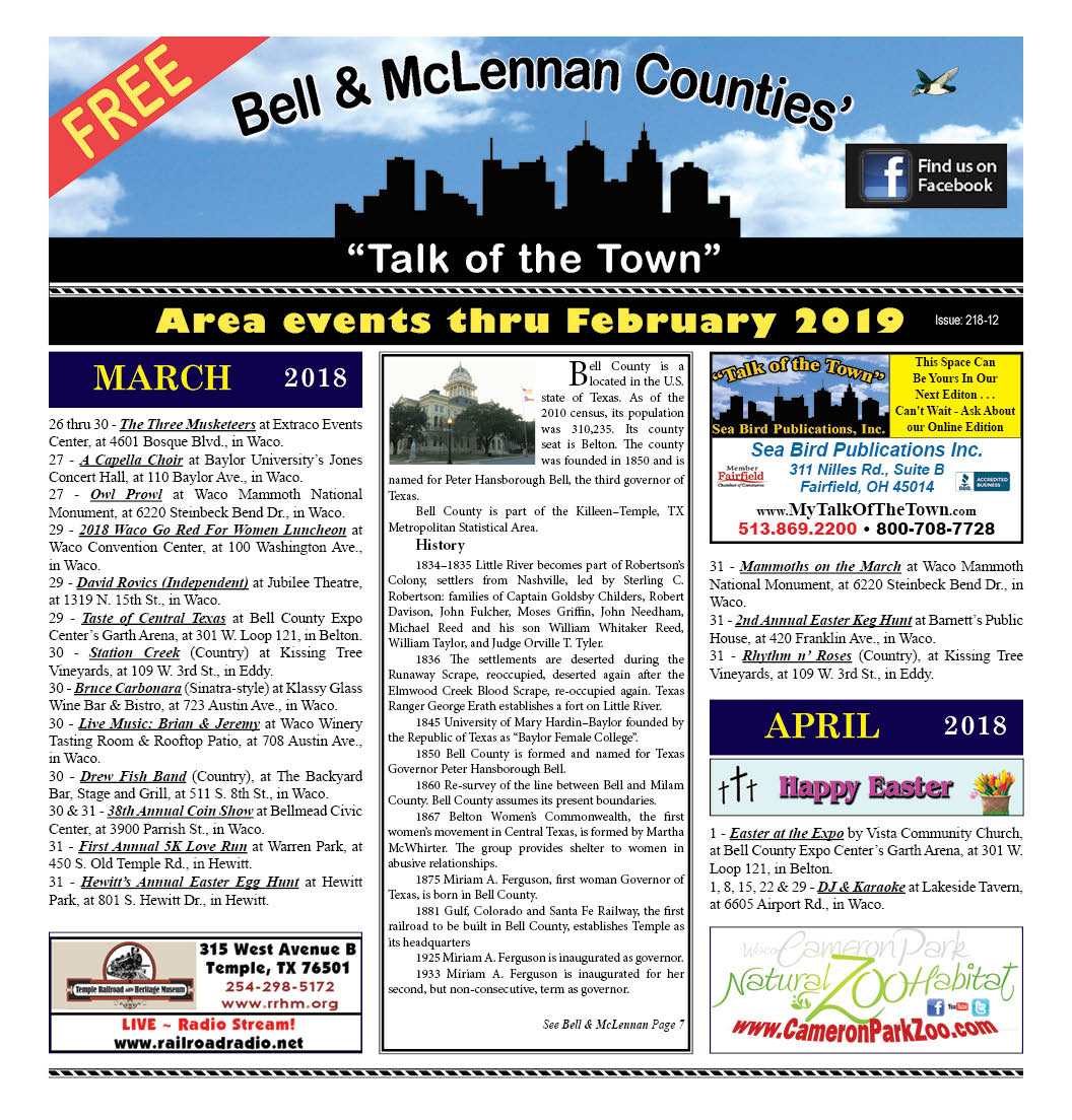 Bell & McLennan Countie's Texas Page 1